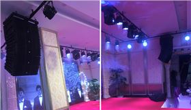 宴會(huì)廳采用專業(yè)線陣音響系統(tǒng)