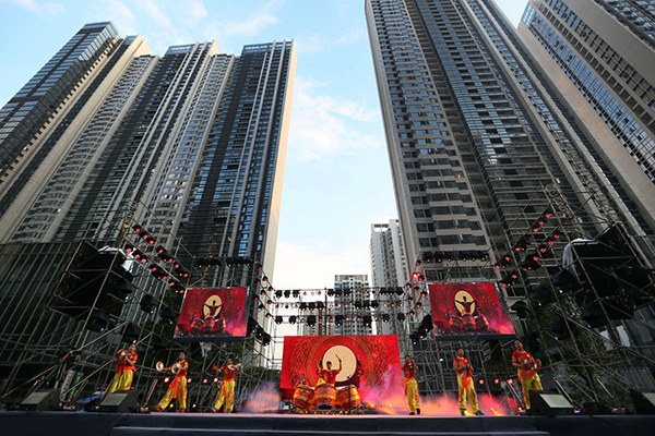 JSL舞臺音響助陣楊箕村大擺千桌酒席賀回遷