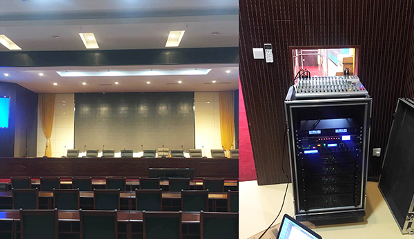 中鐵十四局集團禮堂采用雙十五專業音響設備