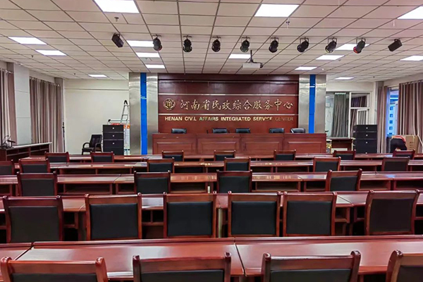 河南省民政綜合服務中心,爵士龍LA線陣音箱系統成功應用其多功能廳